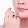 Natural Tanzanite Ring,18k Solid White Gold Engagement Ring,Wedding Ring, Tanzanite Ring, luxury Ring, soliture Ring, Oval cut Ring | Save 33% - Rajasthan Living 13
