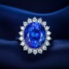 Natural Tanzanite Ring,18k Solid White Gold Engagement Ring,Wedding Ring, Tanzanite Ring, luxury Ring, soliture Ring, Oval cut Ring | Save 33% - Rajasthan Living 16