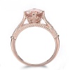 Morganite Ring, 10k Rose Gold, Pink Morganite Ring, Engagement Ring, Wedding Ring, Luxury Ring, Ring/Band, Round Cut Ring | Save 33% - Rajasthan Living 15