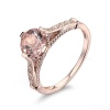 Morganite Ring, 10k Rose Gold, Pink Morganite Ring, Engagement Ring, Wedding Ring, Luxury Ring, Ring/Band, Round Cut Ring | Save 33% - Rajasthan Living 12