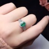 Natural Emerald & Cubic Zirconia Woman Ring, 925 Sterling Silver, Emerald Ring, Statement Ring, Engagement and Wedding Ring | Save 33% - Rajasthan Living 10