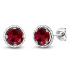 Lab Ruby Studs Earrings, 925 Sterling Silver, Ruby Earrings, Ruby Silver Earrings, Ruby Luxury Earrings, Round Cut Stone Earrings | Save 33% - Rajasthan Living 8