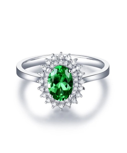 Natural Tsavorite Ring, 14k White Gold Ring, Tsavorite Ring, Engagement Ring, Wedding Ring, Luxury Ring, Ring/Band, Oval Cut Ring | Save 33% - Rajasthan Living 3