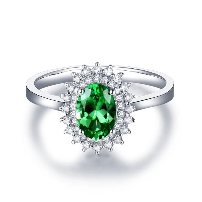 Natural Tsavorite Ring, 14k White Gold Ring, Tsavorite Ring, Engagement Ring, Wedding Ring, Luxury Ring, Ring/Band, Oval Cut Ring | Save 33% - Rajasthan Living 6