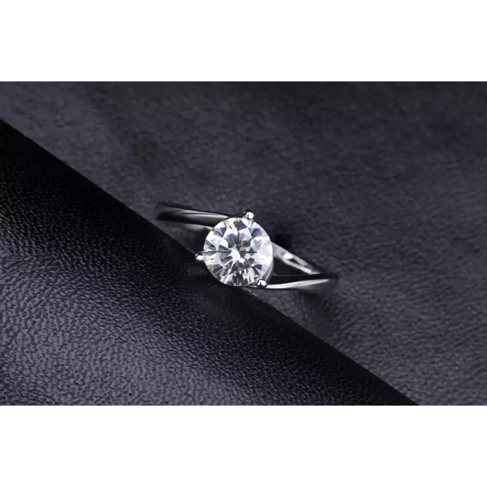 Moissanite Ring, 925 Sterling Silver, 1ct, 2ct, 3ct Moissanite Ring, Engagement Ring, Wedding Ring, Luxury Ring, Ring/Band, Round Cut Ring | Save 33% - Rajasthan Living 10