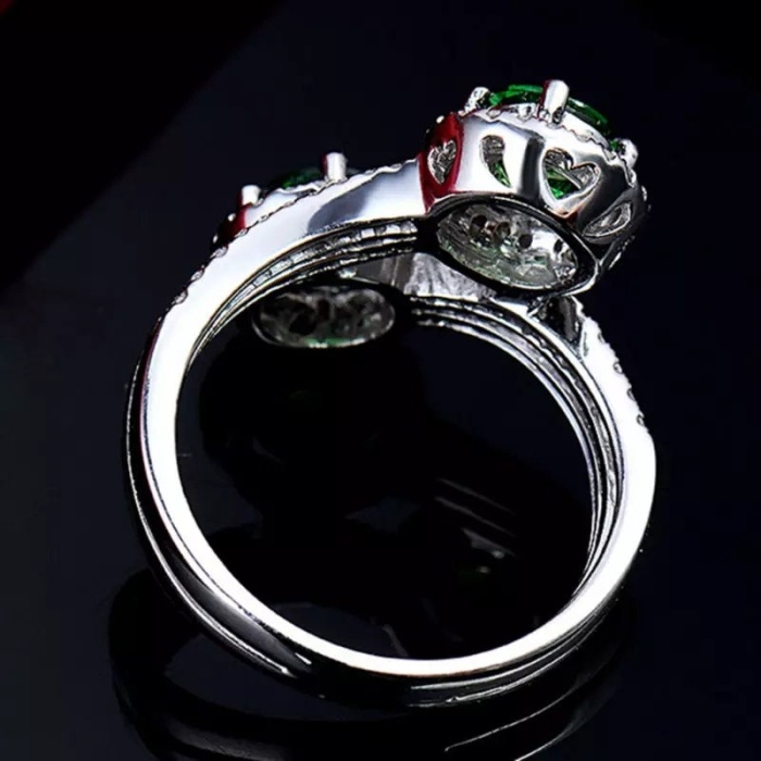Natural Tsavorite Ring, 14k White Gold Ring, Tsavorite Ring, Engagement Ring, Wedding Ring, Luxury Ring, Ring/Band, Round Cut Ring | Save 33% - Rajasthan Living 10