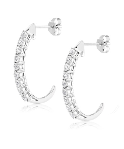 Natural Diamond Drop Earrings, 925 Sterling Silver, Diamond Drop Earrings, Stud Earrings, Diamond Earrings, Luxury Earrings, Round Earrings | Save 33% - Rajasthan Living 3