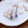 Natural Sapphire Drop Earrings, 925 Sterling Silver, Sapphire Earrings, Sapphire Silver Earrings, Luxury Earrings, Pear Cut Stone Earrings | Save 33% - Rajasthan Living 11