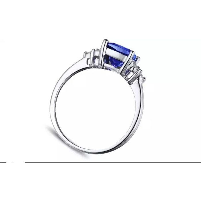 Tanzanite Ring, 925 Sterling Silver Engagement Ring, Wedding Ring, Tanzanite Ring, luxury Ring, soliture Ring, Woman Ring, Cushion cut Ring | Save 33% - Rajasthan Living 9