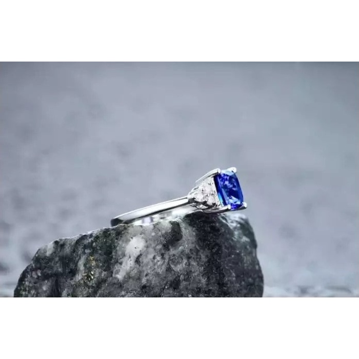 Tanzanite Ring, 925 Sterling Silver Engagement Ring, Wedding Ring, Tanzanite Ring, luxury Ring, soliture Ring, Woman Ring, Cushion cut Ring | Save 33% - Rajasthan Living 10