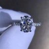 Moissanite Ring, 18k White Gold, 2.5ct Moissanite Ring, Engagement Ring, Wedding Ring, Luxury Ring, Ring/Band, Oval Cut Ring | Save 33% - Rajasthan Living 10