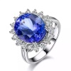 Natural Tanzanite Ring,18k Solid White Gold Engagement Ring,Wedding Ring, Tanzanite Ring, luxury Ring, soliture Ring, Oval cut Ring | Save 33% - Rajasthan Living 15