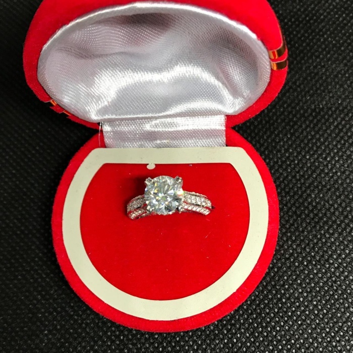 Moissanite Ring, 925 Sterling Silver, 2ct Moissanite Ring, Engagement Ring, Wedding Ring, Luxury Ring, Ring/Band, Round Cut Ring | Save 33% - Rajasthan Living 11