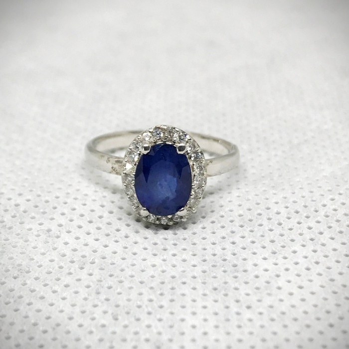 Natural Blue Sapphire Ring, 925 Sterling Sliver, Sapphire Engagement Ring, Wedding Ring, Sapphire luxury Ring, soliture Ring, Ovel cut Ring | Save 33% - Rajasthan Living 6