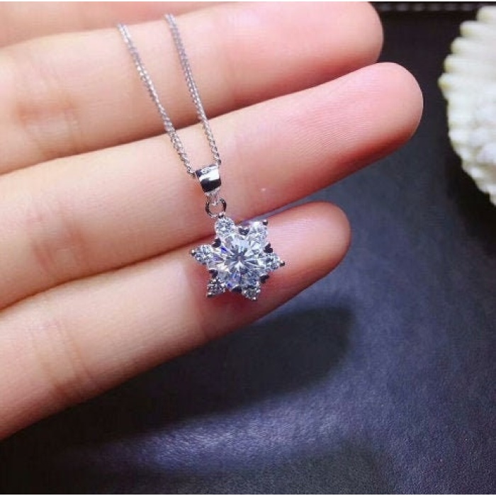 Moissanite Pendant, Engagement Pendent, Moissanite Silver Pendent, Woman Pendant, Pendant Necklace, Luxury Pendent, Oval Cut Pendent | Save 33% - Rajasthan Living 6