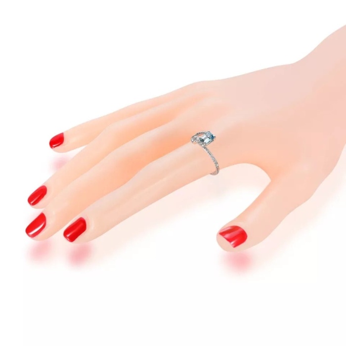 Natural Aquamarine Ring, 925 Sterling Silver, Aquamarine Ring, Engagement Ring, Wedding Ring, Luxury Ring, Ring/Band, Emerald Cut Ring | Save 33% - Rajasthan Living 7
