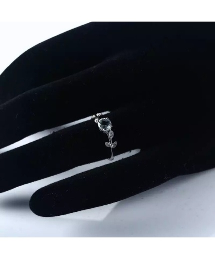 Natural Aquamarine Ring, 925 Sterling Silver, Aquamarine Ring, Engagement Ring, Wedding Ring, Luxury Ring, Ring/Band, Round Cut Ring | Save 33% - Rajasthan Living 3