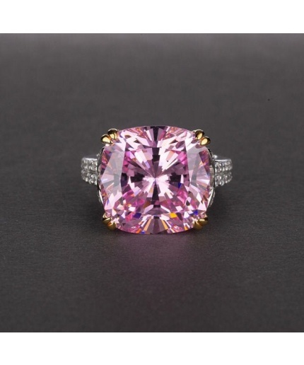 Pink Sapphire Ring, Amethyst Ring, 925 Sterling Silver Woman Ring,Statement Ring, Engagement and Wedding Ring, Luxury Ring, Cushion Cut Ring | Save 33% - Rajasthan Living