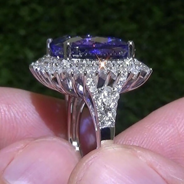 Tanzanite Woman Ring, Tanzanite Ring, 925 Sterling Silver Statement Ring, Engagement and Wedding Ring, Luxury Ring, Cushion Cut Ring | Save 33% - Rajasthan Living 7