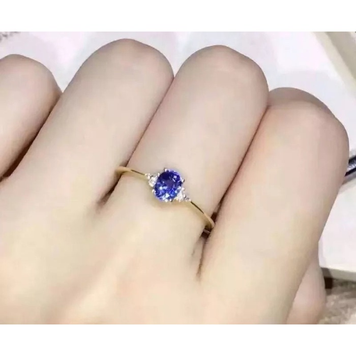 Natural Tanzanite Ring, 925 Sterling Sliver, Engagement Ring, Wedding Ring, luxury Ring, soliture Ring, Ovel cut Ring | Save 33% - Rajasthan Living 8