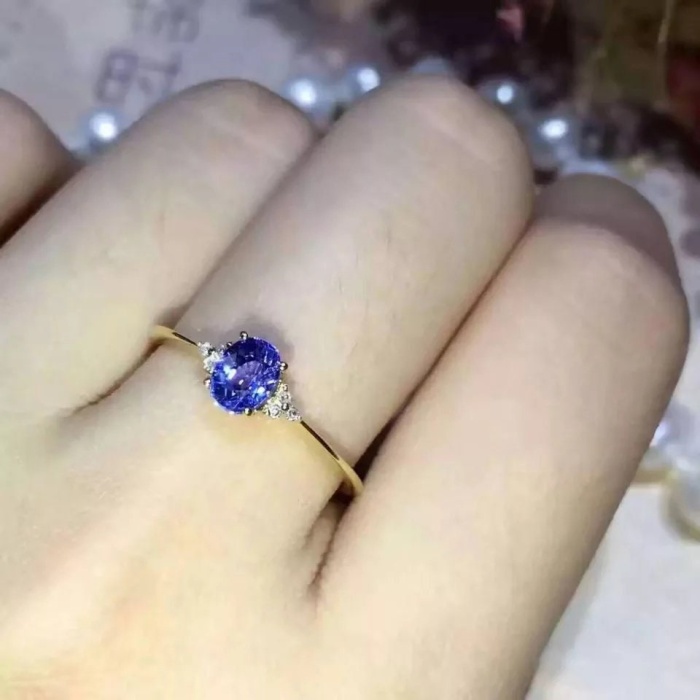 Natural Tanzanite Ring, 925 Sterling Sliver, Engagement Ring, Wedding Ring, luxury Ring, soliture Ring, Ovel cut Ring | Save 33% - Rajasthan Living 6