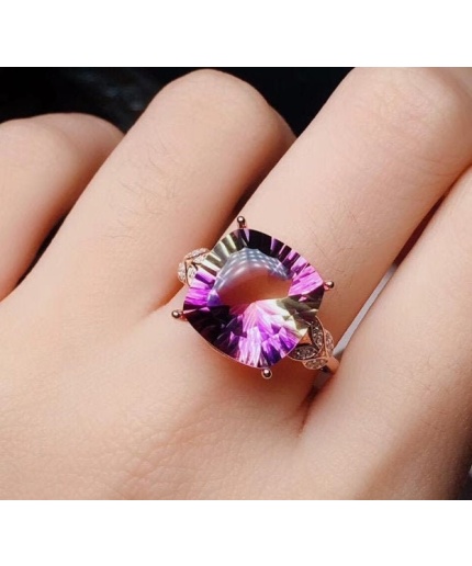 Natural Ametrine Ring, 925 Sterling Silver, Ametrine Engagement Ring, Ametrine Ring, Wedding Ring, Luxury Ring, Ring/Band, Princess Cut Ring | Save 33% - Rajasthan Living