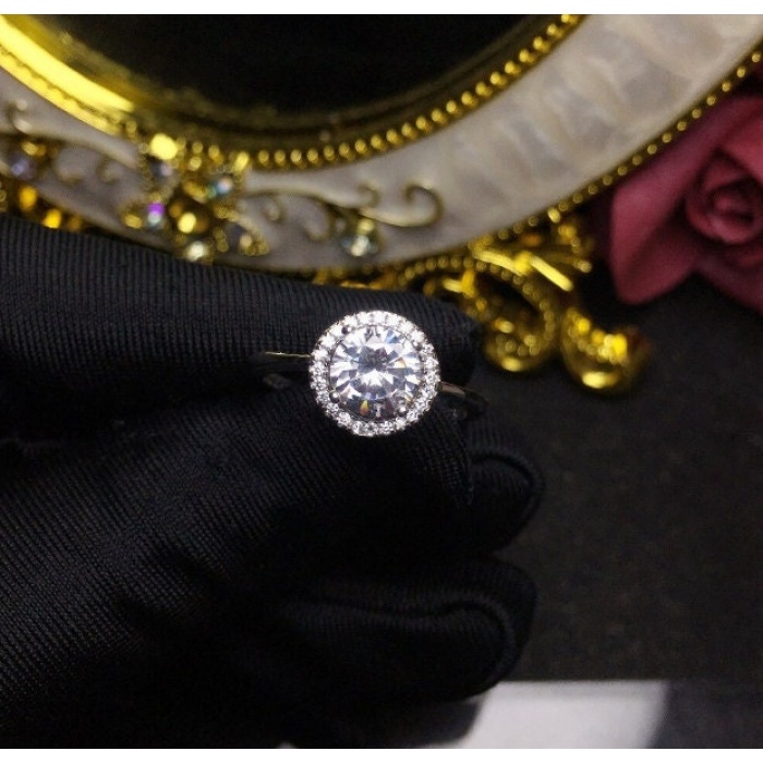 Moissanite Ring, 925 Sterling Silver, 1ct, 2ct, 3ct Moissanite Ring, Engagement Ring, Wedding Ring, Luxury Ring, Ring/Band, Round Cut Ring | Save 33% - Rajasthan Living 6