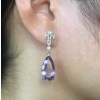 Natural Amethyst Drop Earrings, 925 Sterling SIlver Drop Earrings, Amethyst Earrings, Gold Earrings, Luxury Earrings, Pear Cut Earrings | Save 33% - Rajasthan Living 14
