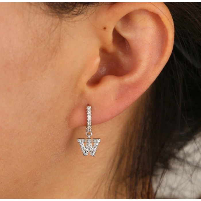 Copper, Zircon, Initial Earring, Gold, Silver | Save 33% - Rajasthan Living 9