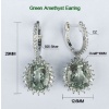 Natural Green Amethyst Drop Earrings, 925 Sterling Silver, Green Amethyst Earrings, Luxury Earrings, Green Amethyst Oval Earrings | Save 33% - Rajasthan Living 12