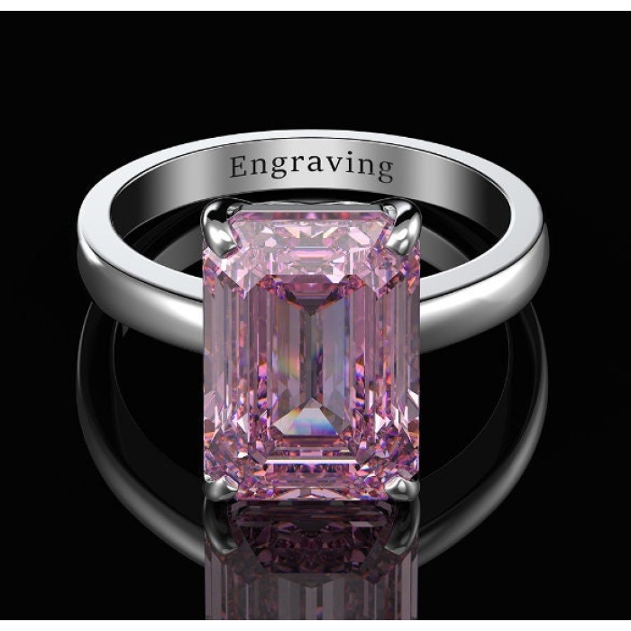 Pink Sapphire Ring, Citrine Ring, 925 Sterling Silver Woman Ring,Statement Ring,Engagement and Wedding Ring,Luxury Ring, Emerald Cut Ring | Save 33% - Rajasthan Living 6