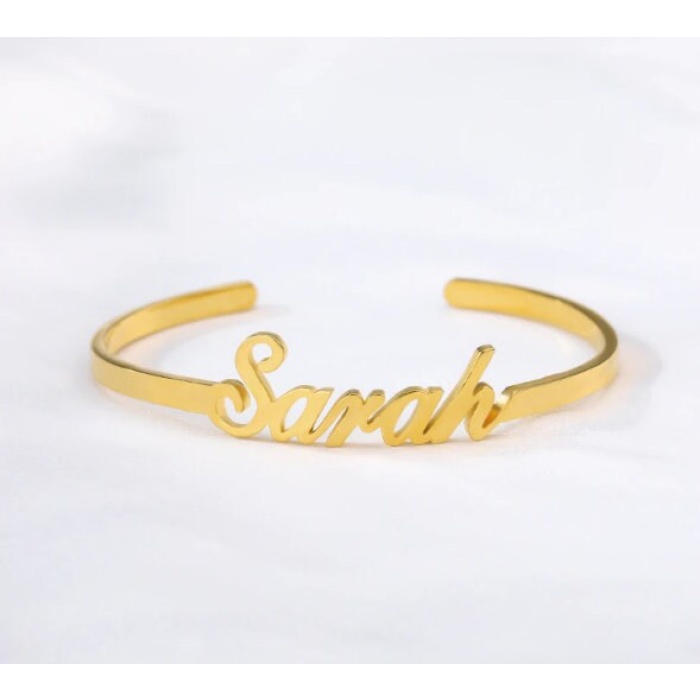 Stainless Steel, Gold, Silver, Rose Gold, Personalized  Bangle | Save 33% - Rajasthan Living 8