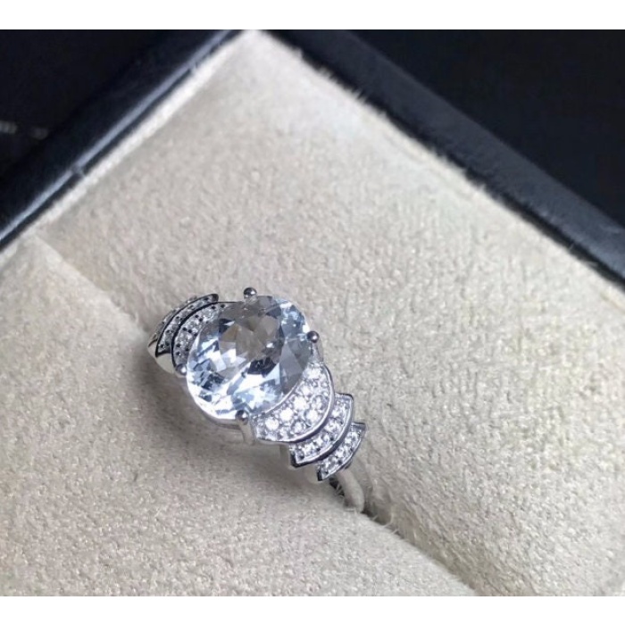 Natural Aquamarine Ring, 925 Sterling Silver, Aquamarine Ring, Engagement Ring, Wedding Ring, Luxury Ring, Ring/Band, Oval Cut Ring | Save 33% - Rajasthan Living 7