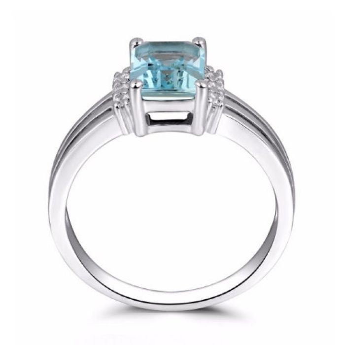 Natural Aquamarine Ring, 925 Sterling Silver, Aquamarine Ring, Engagement Ring, Wedding Ring, Luxury Ring, Ring/Band, Emerald Cut Ring | Save 33% - Rajasthan Living 6