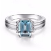 Natural Aquamarine Ring, 925 Sterling Silver, Aquamarine Ring, Engagement Ring, Wedding Ring, Luxury Ring, Ring/Band, Emerald Cut Ring | Save 33% - Rajasthan Living 10
