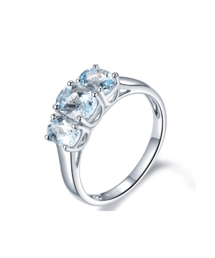 Natural Aquamarine Ring, 925 Sterling Silver, Aquamarine Ring, Engagement Ring, Wedding Ring, Luxury Ring, Ring/Band, Ovel Cut Ring | Save 33% - Rajasthan Living