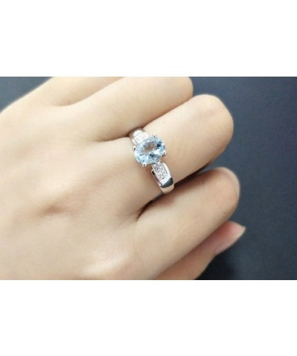 Natural Aquamarine Ring, 925 Sterling Silver, Aquamarine Ring, Engagement Ring, Wedding Ring, Luxury Ring, Ring/Band, Oval Cut Ring | Save 33% - Rajasthan Living 7