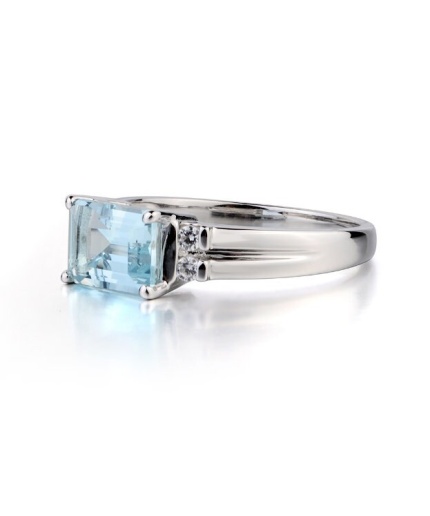 Natural Aquamarine Ring, 925 Sterling Silver, Aquamarine Ring, Engagement Ring, Wedding Ring, Luxury Ring, Ring/Band, Emerald Cut Ring | Save 33% - Rajasthan Living 3