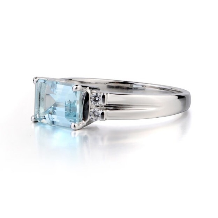 Natural Aquamarine Ring, 925 Sterling Silver, Aquamarine Ring, Engagement Ring, Wedding Ring, Luxury Ring, Ring/Band, Emerald Cut Ring | Save 33% - Rajasthan Living 6