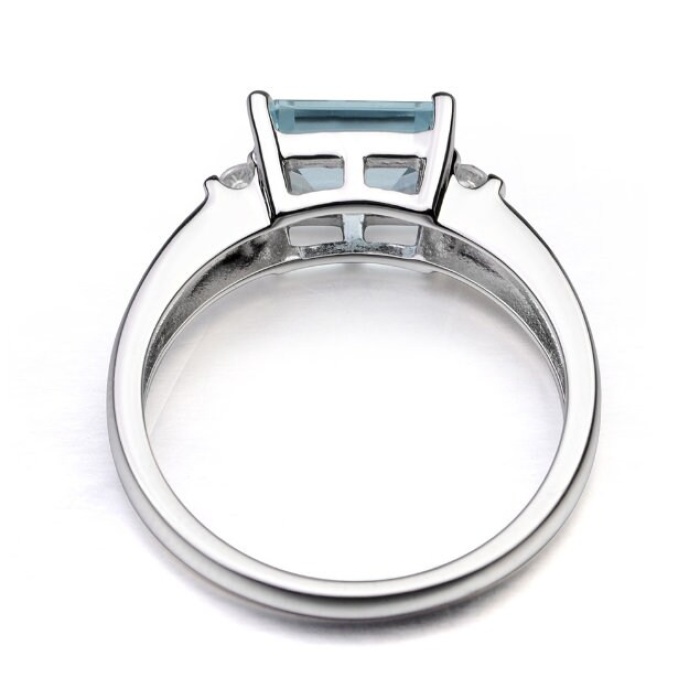 Natural Aquamarine Ring, 925 Sterling Silver, Aquamarine Ring, Engagement Ring, Wedding Ring, Luxury Ring, Ring/Band, Emerald Cut Ring | Save 33% - Rajasthan Living 7