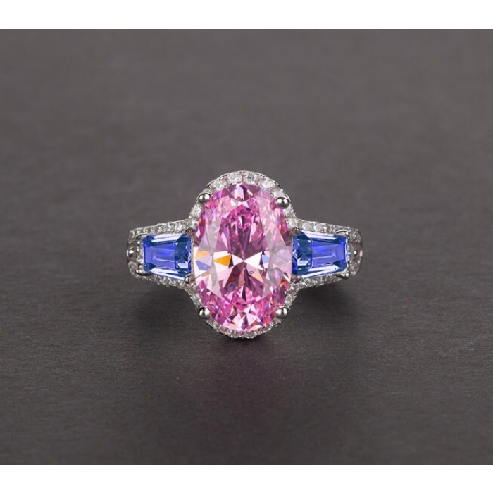 Pink Sapphire Ring, Amethyst Ring, 925 Sterling Silver Woman Ring, Statement Ring, Engagement and Wedding Ring, Luxury Ring,Oval Cut Ring | Save 33% - Rajasthan Living 11