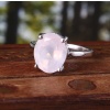 Natural Rose Quartz Ring, 925 Sterling Sliver, Rose Quartz Ring, Rose Quartz Engagement Ring, Wedding Ring, luxury Ring, Oval cut Ring | Save 33% - Rajasthan Living 9