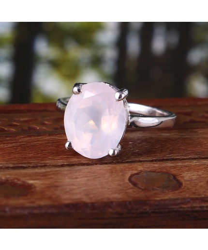 Natural Rose Quartz Ring, 925 Sterling Sliver, Rose Quartz Ring, Rose Quartz Engagement Ring, Wedding Ring, luxury Ring, Oval cut Ring | Save 33% - Rajasthan Living 3