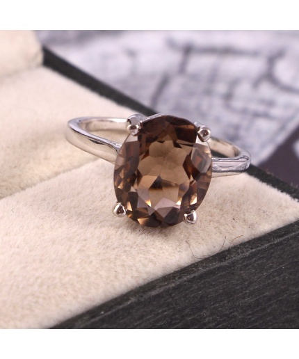 Natural Smoky Quartz Ring, 925 Sterling Silver Smoky Quartz Engagement Ring, Wedding Ring, Luxury Ring, Ring/Band, Oval Cut Ring | Save 33% - Rajasthan Living 3