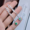 Natural Emerald Drop Earrings, 925 Sterling Silver, Emerald Drop Earrings, Emerald Silver Earrings, Luxury Earrings, Oval Cut Stone Earrings | Save 33% - Rajasthan Living 9