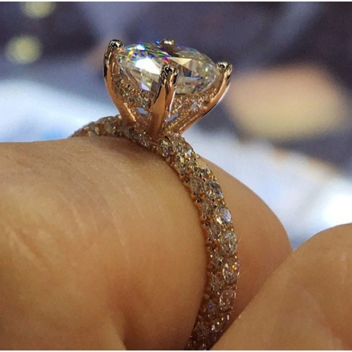 Zircon Ring, 925 Sterling Silver, Zircon Ring, Engagement Ring, Wedding Ring, Luxury Ring, Ring/Band, Round Cut Ring | Save 33% - Rajasthan Living 11