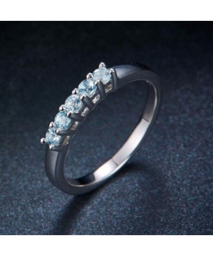 Natural Aquamarine Ring, 925 Sterling Silver, Aquamarine Ring, Engagement Ring, Wedding Ring, Luxury Ring, Ring/Band, Round Cut Ring | Save 33% - Rajasthan Living