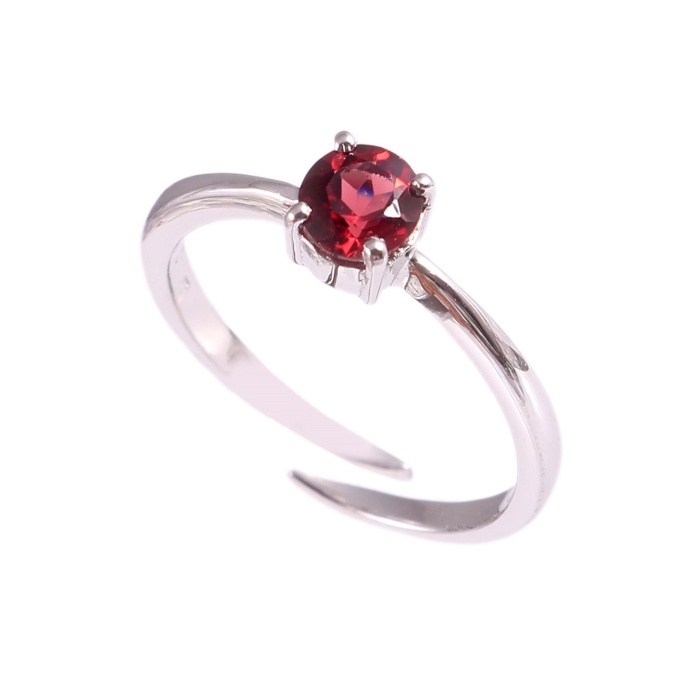 Natural Garnet Ring, 925 Sterling Sliver, Garnet Ring, Garnet Engagement Ring, Wedding Ring, luxury Ring, Ring/Band, Round cut Ring | Save 33% - Rajasthan Living 7