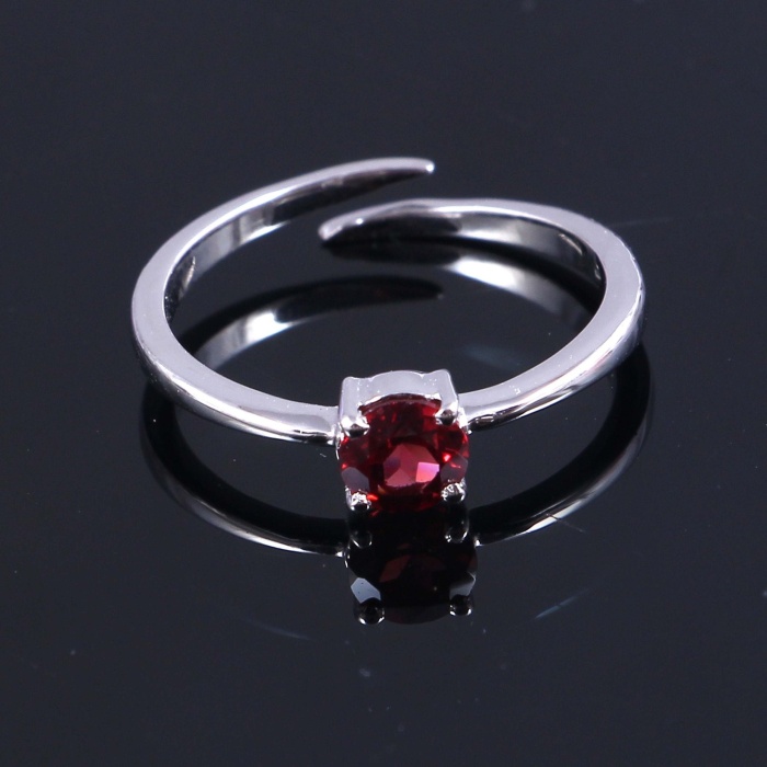 Natural Garnet Ring, 925 Sterling Sliver, Garnet Ring, Garnet Engagement Ring, Wedding Ring, luxury Ring, Ring/Band, Round cut Ring | Save 33% - Rajasthan Living 5