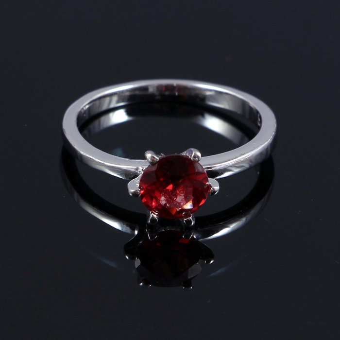 Natural Garnet Ring, 925 Sterling Sliver, Garnet Ring, Garnet Engagement Ring, Wedding Ring, luxury Ring, Ring/Band, Round cut Ring | Save 33% - Rajasthan Living 6